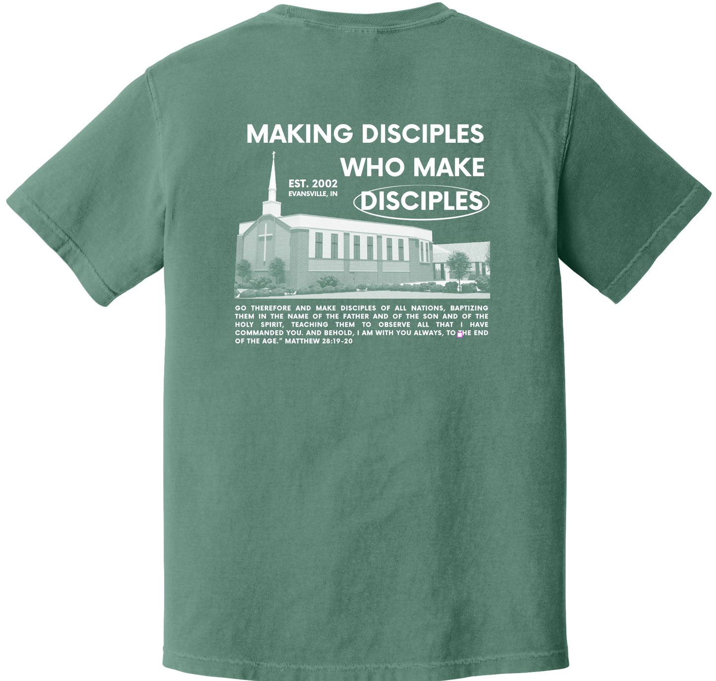 Church Building - Pigment Dyed Short Sleeve T-Shirt