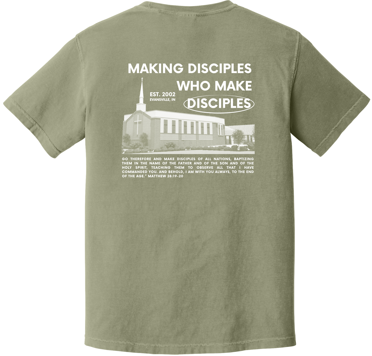 Church Building - Pigment Dyed Short Sleeve T-Shirt