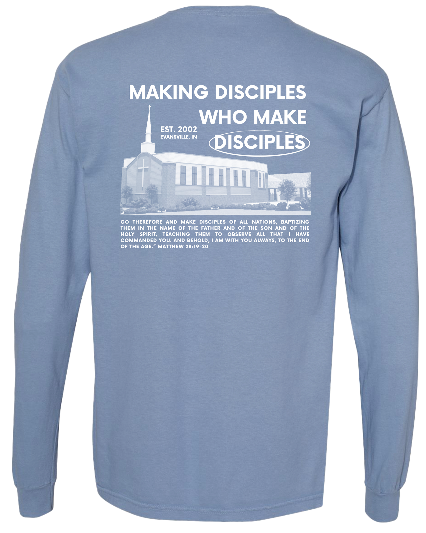 Church Building - Pigment Dyed Long Sleeve T-Shirt