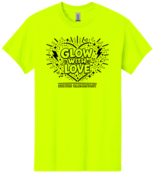 Glow with Love  - Short Sleeve Cotton T-Shirt