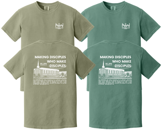 Church Building - Pigment Dyed Short Sleeve T-Shirt